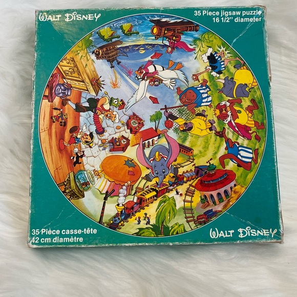 Other - Vintage 1980 Wslt Disney Puzzle 35 Piece Round Complete